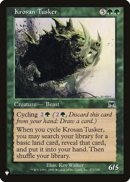 Krosan Tusker, Magic card PLST ONS-272 — The List set