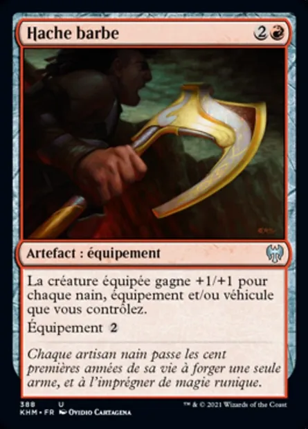 Hache barbe, carte Magic KHM 388 — extension Kaldheim