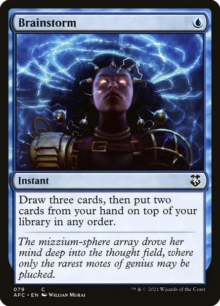 Brainstorm, Magic card AFC 79 — Forgotten Realms Commander set