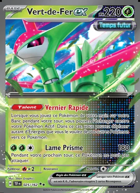 Vert-de-Fer-ex, carte Pokémon TEF 025 — extension Forces Temporelles