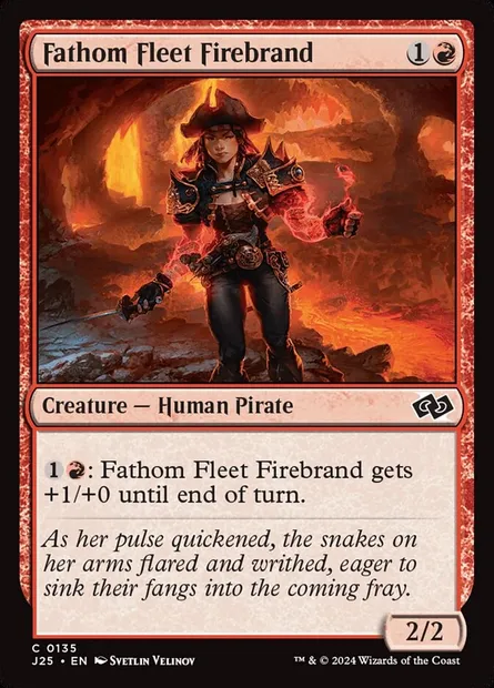 Fathom Fleet Firebrand, Magic card J25 135 — Foundations Jumpstart set
