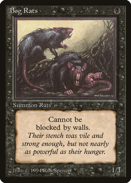 Rats des marécages, carte Magic DRK 42 — extension The Dark