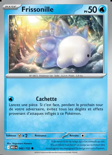 Frissonille, carte Pokémon MEG 042 — extension Méga-Évolution