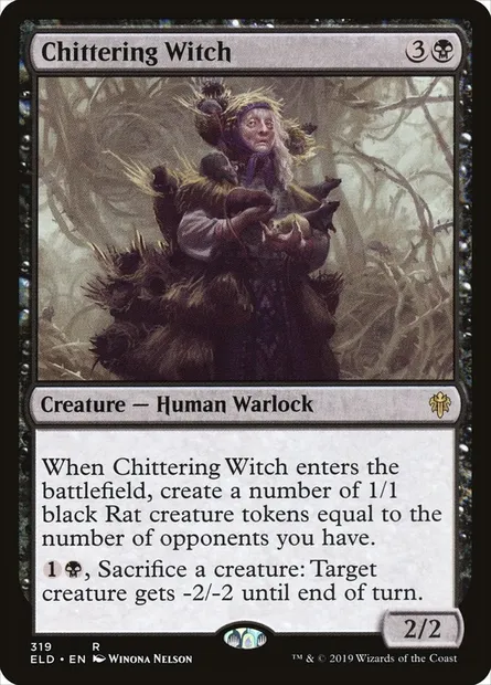 Chittering Witch, Magic card ELD 319 — Throne of Eldraine set