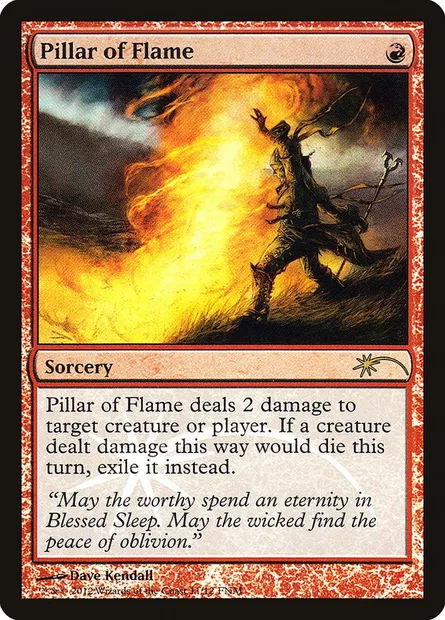 Pilier de flammes, carte Magic F12 11 — extension Friday Night Magic 2012