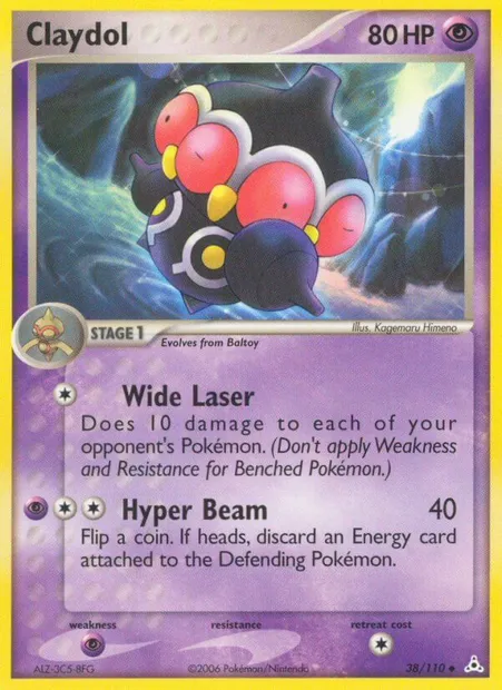 Claydol, Pokémon card HP 38 — Holon Phantoms set