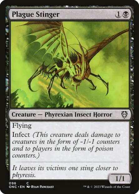 Plague Stinger, Magic card ONC 96 — Phyrexia: All Will Be One Commander set