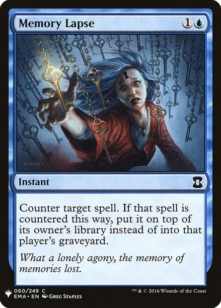 Trou de mémoire, carte Magic PLST EMA-60 — extension The List
