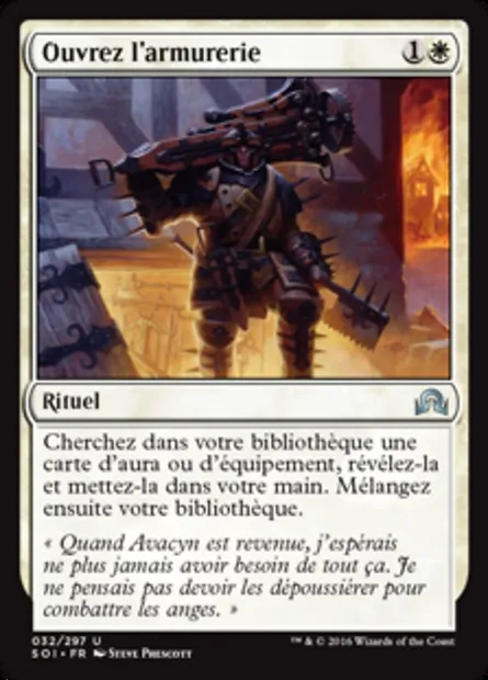 Ouvrez l'armurerie, carte Magic SOI 32 — extension Ténèbres sur Innistrad