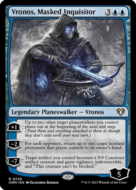 Vronos, Masked Inquisitor, Magic card CMM 729 — Commander Masters set