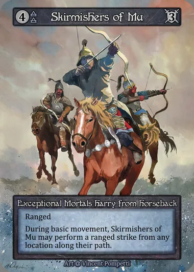 Skirmishers of Mu, carte Sorcery ALP 157 — extension Alpha