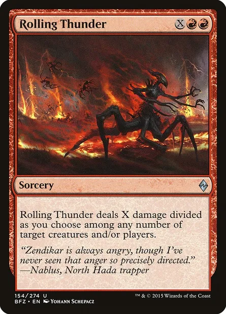 Rolling Thunder, Magic card BFZ 154 — Battle for Zendikar set