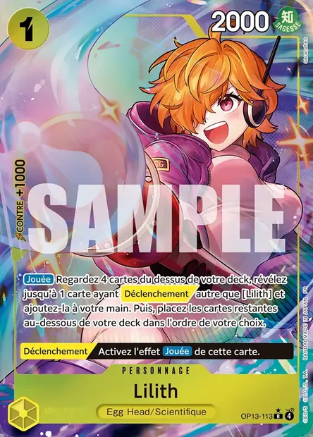Lilith, carte One Piece OP13-113 — extension SUCCESSEURS