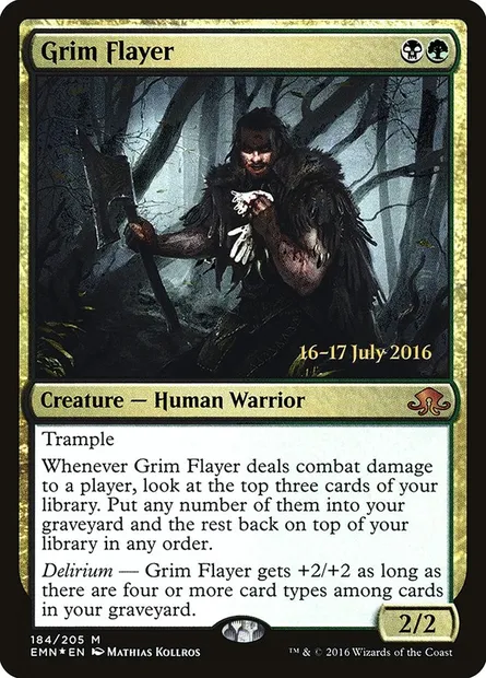 Grim Flayer, Magic card PEMN 184s — Eldritch Moon Promos set