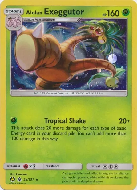 Alolan exeggutor, Pokémon card TDX 002a — Theme Deck & Blisters Exclusives set