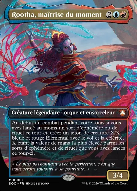 Rootha, maîtrise du moment, carte Magic SOC 8 — extension Secrets of Strixhaven Commander