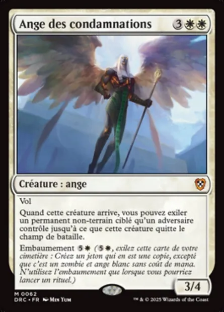Ange des condamnations, carte Magic DRC 62 — extension Aetherdrift Commander