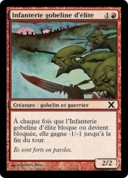 Infanterie gobeline d'élite, carte Magic 10E 206 — extension Dixième édition