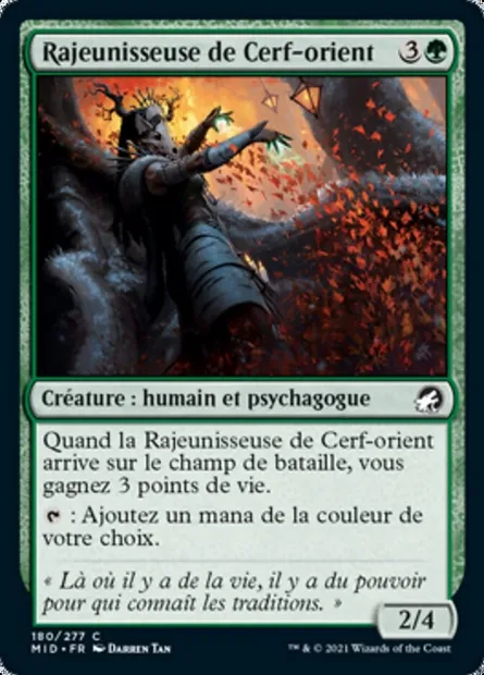 Rajeunisseuse de Cerf-orient, carte Magic MID 180 — extension Innistrad : chasse de minuit