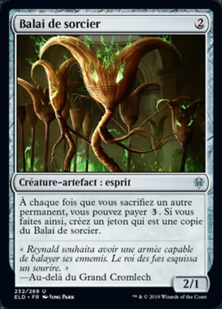Balai de sorcier, carte Magic ELD 232 — extension Throne of Eldraine