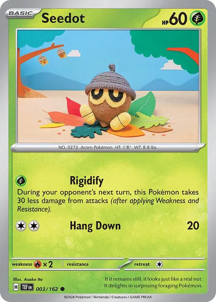 Seedot, Pokémon card TEF 003 — Temporal Forces set