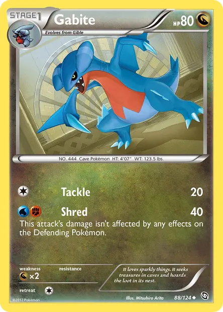 Gabite, Pokémon card DRX 88 — Dragons Exalted set