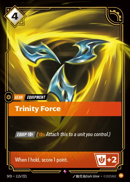 Trinity Force, Riftbound card SFD 115 — Spiritforged set