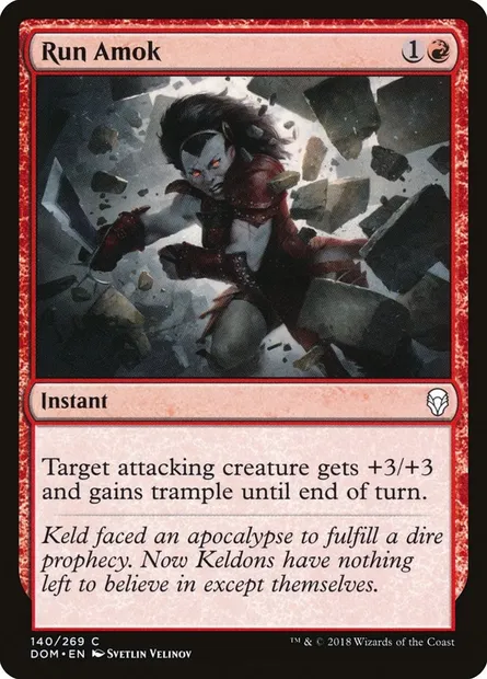 Run Amok, Magic card DOM 140 — Dominaria set