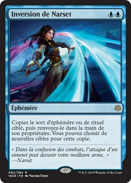 Inversion de Narset, carte Magic WAR 62 — extension La guerre des Planeswalkers