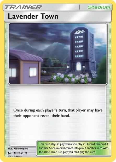 Lavender Town, Pokémon card TEU 147 — Team Up set