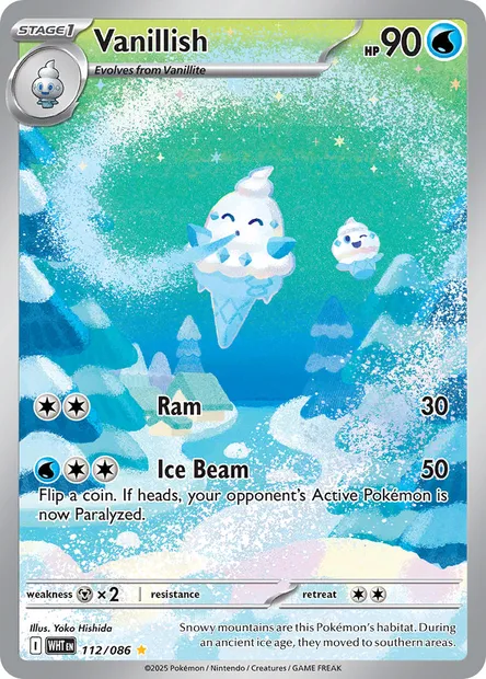 Vanillish, Pokémon card WHT 112 — White Flare set