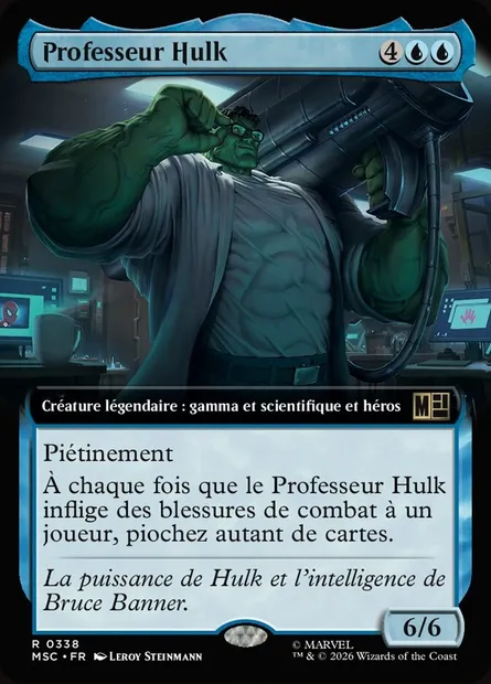 Professeur Hulk, carte Magic MSC 338 — extension Marvel Super Heroes Commander
