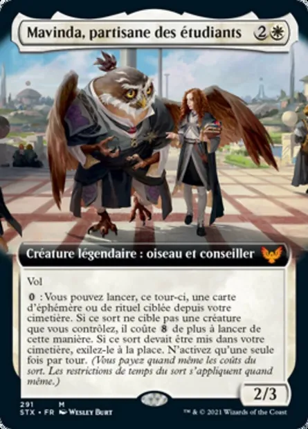 Mavinda, partisane des étudiants, carte Magic STX 291 — extension Strixhaven: l'Académie des Mages