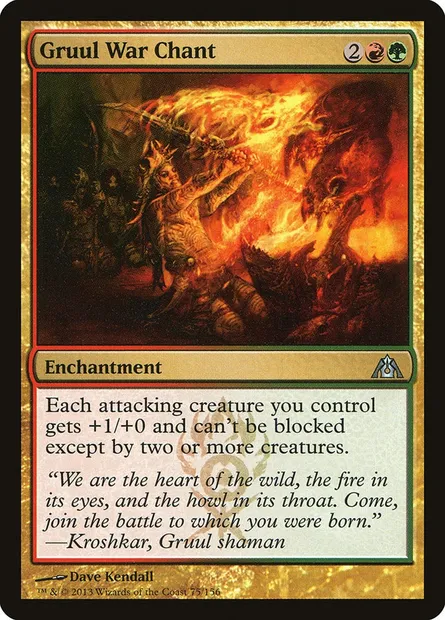 Gruul War Chant, Magic card DGM 75 — Dragon's Maze set