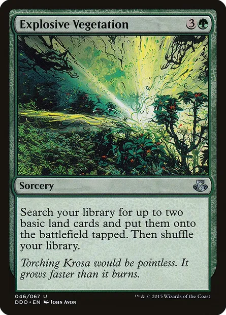 Végétation explosive, carte Magic DDO 46 — extension Duel Decks: Elspeth vs. Kiora