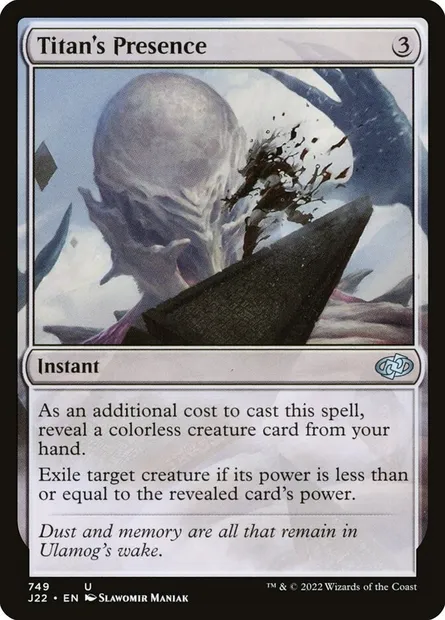 Titan's Presence, Magic card J22 749 — Jumpstart 2022 set
