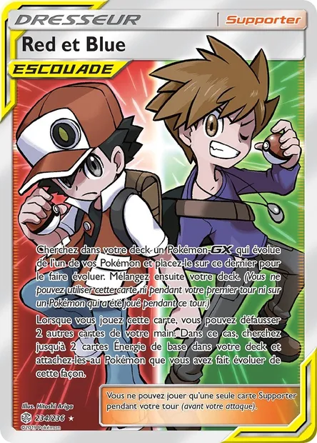 Red et Blue, carte Pokémon CEC 234 — extension Éclipse Cosmique