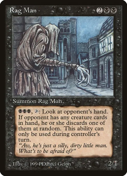 Rag Man, Magic card DRK 51 — The Dark set