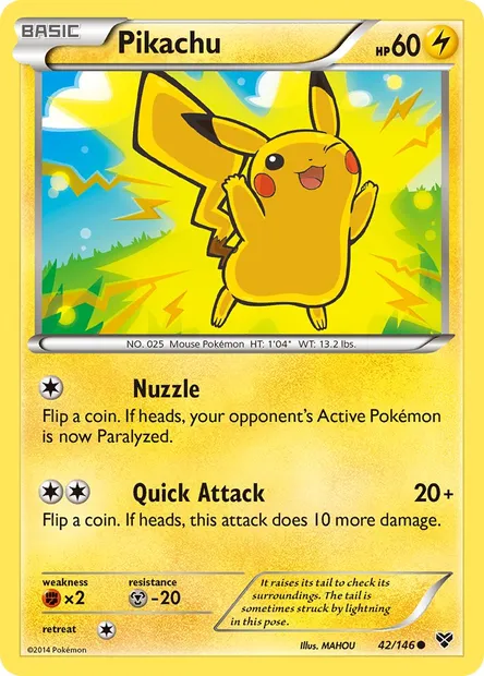 Pikachu, Pokémon card XY 42 — XY set