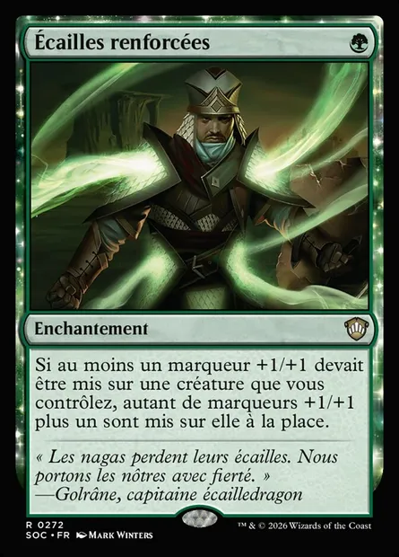 Écailles renforcées, carte Magic SOC 272 — extension Secrets of Strixhaven Commander