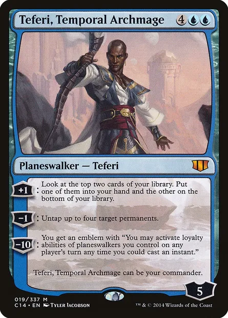 Teferi, Temporal Archmage, Magic card C14 19 — Commander 2014 set