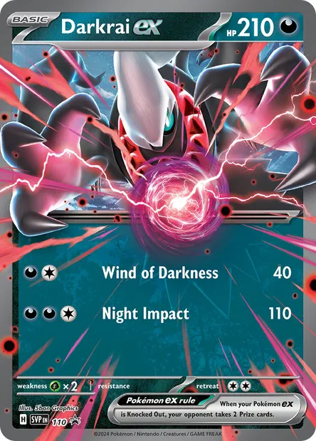 Darkrai ex, Pokémon card PR-SV 110 — SVP Black Star Promos set