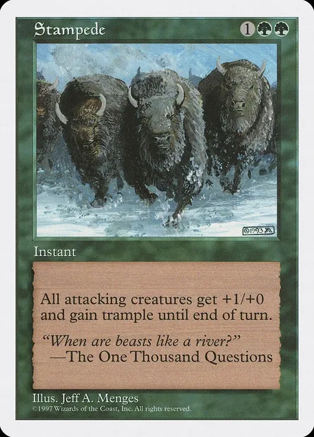 Ruée effrénée, carte Magic 5ED 327 — extension Cinquième Edition