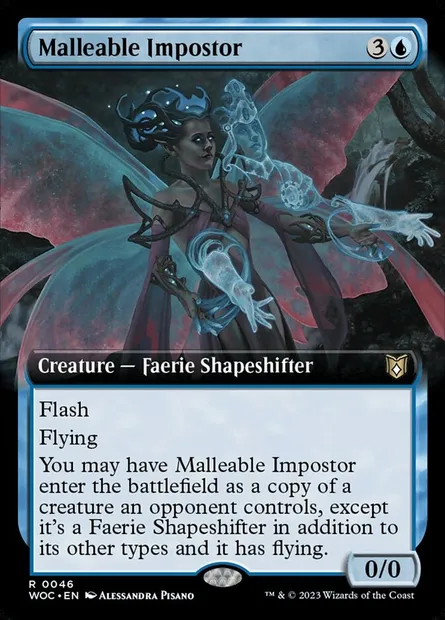 Malleable Impostor, Magic card WOC 46 — Wilds of Eldraine Commander set