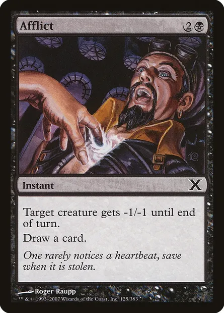 Afflict, Magic card 10E 125 — Tenth Edition set