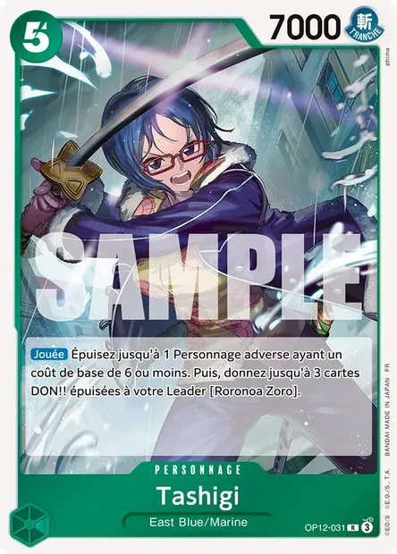 Tashigi, carte One Piece OP12-031 — extension L'HÉRITAGE DU MAÎTRE