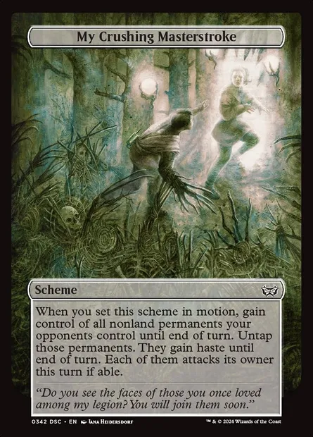 My Crushing Masterstroke, Magic card DSC 342 — Duskmourn: House of Horror Commander set