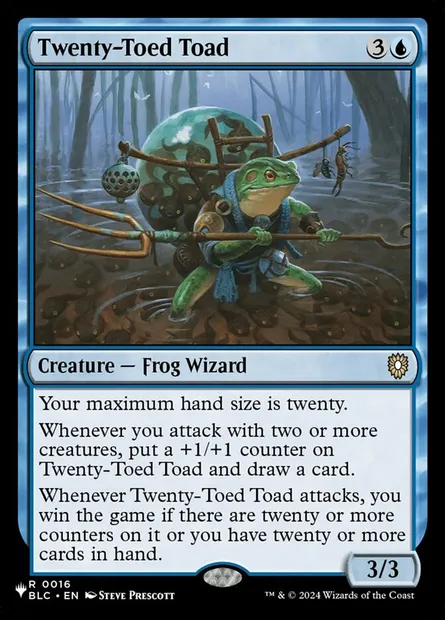 Twenty-Toed Toad, Magic card PLST BLC-16 — The List set