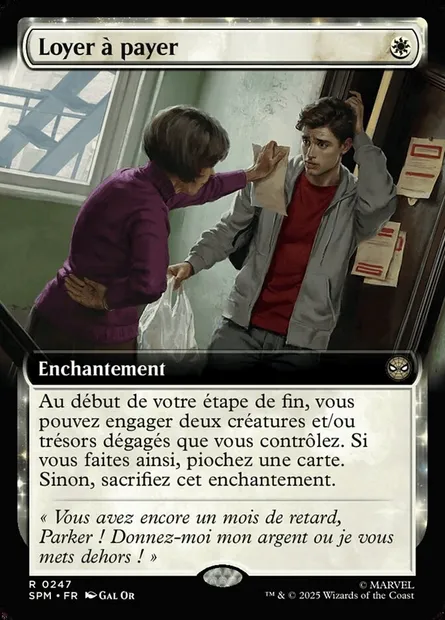 Loyer à payer, carte Magic SPM 247 — extension Marvel's Spider-Man
