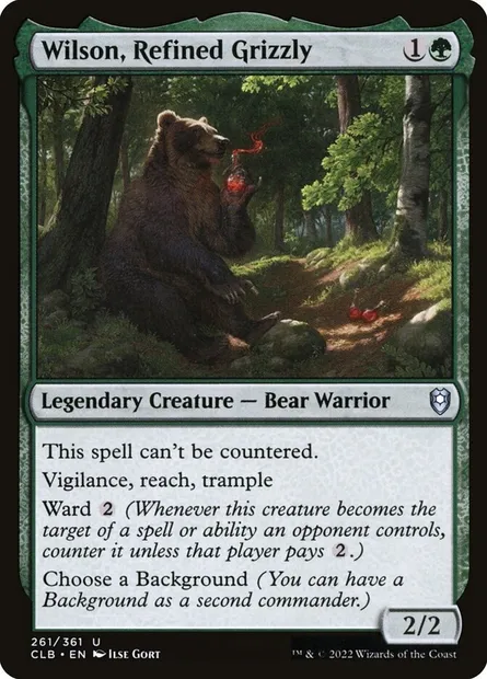 Wilson, Refined Grizzly, Magic card CLB 261 — Commander Legends: Battle for Baldur's Gate set